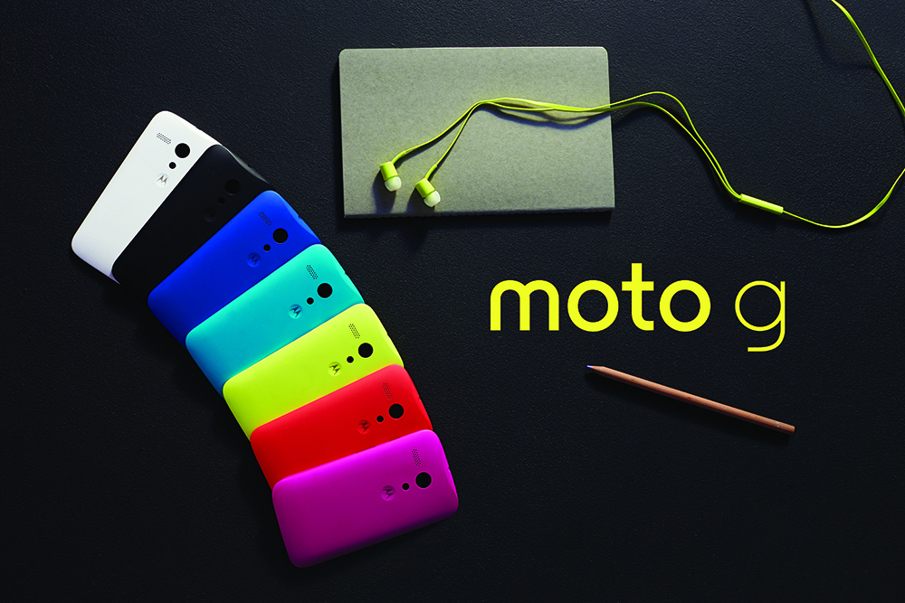 Das Motorola moto G kommt in 7 Farben & viel Zubehör auf den Markt. (Foto: Motorola)