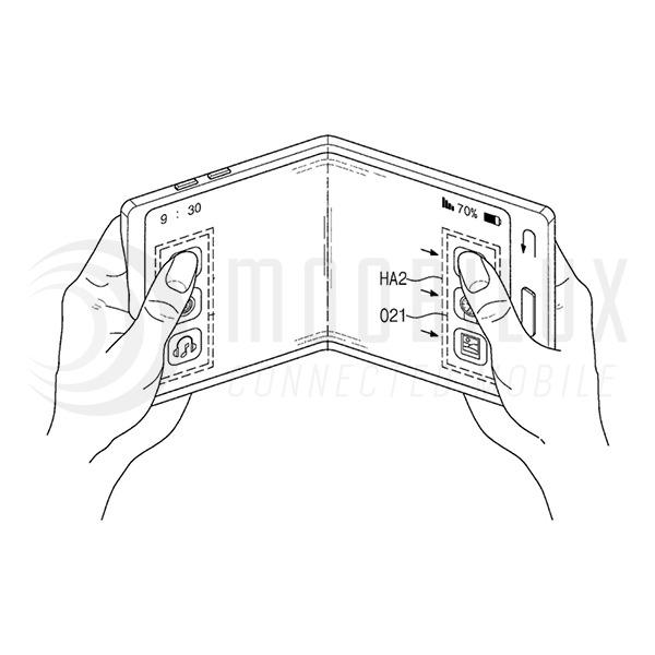 Samsung meldet Patente für faltbare Bildschirme an.
